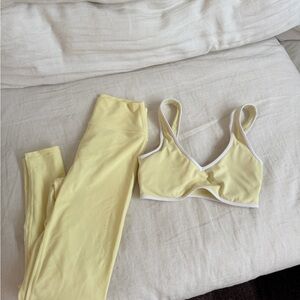 White Fox Active (WFA) Yellow Sports Bra and Leggings Set